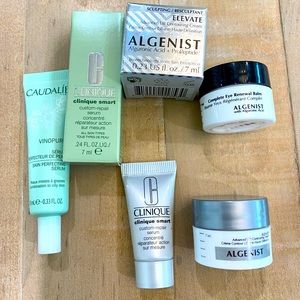 4 lot bundle skincare Clinique caudalie algenist serum eye renewal acid peptide